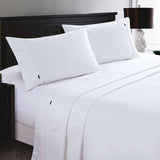 NNEDSZ Deluxe Linen 1200TC Cotton Rich Sheet Set White King Single