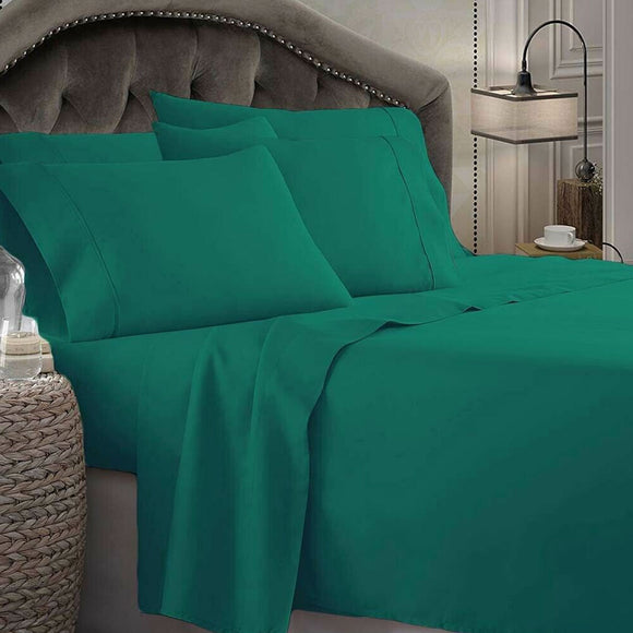 NNEDSZ Shangri La 1800 Series Microfibre Sheet Set Teal Queen
