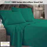 NNEDSZ Shangri La 1800 Series Microfibre Sheet Set Teal Queen