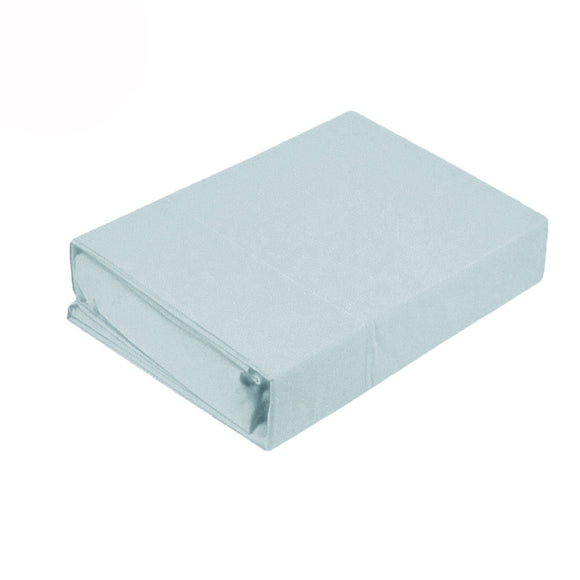 NNEDSZ 250TC 100% Cotton Percale Sheet Set Ice Blue Single