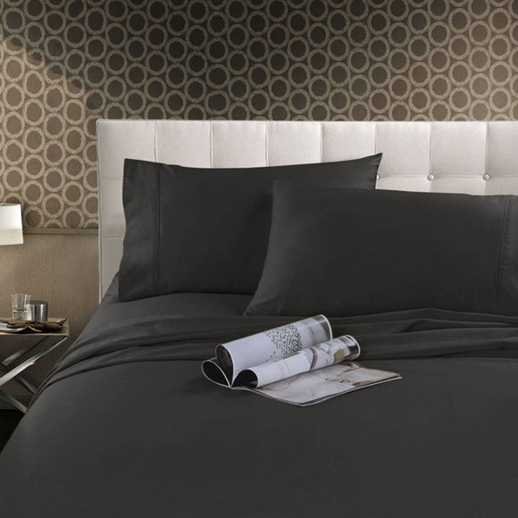 NNEDSZ 300TC Cotton Sheet Set Charcoal Double