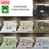 NNEDSZ 300TC Cotton Sheet Set Charcoal Double