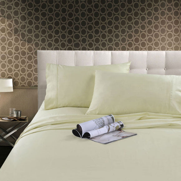 NNEDSZ 300TC Cotton Sheet Set Cream King