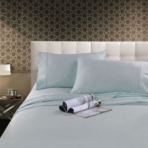 NNEDSZ 300TC Cotton Sheet Set Ice Blue Single