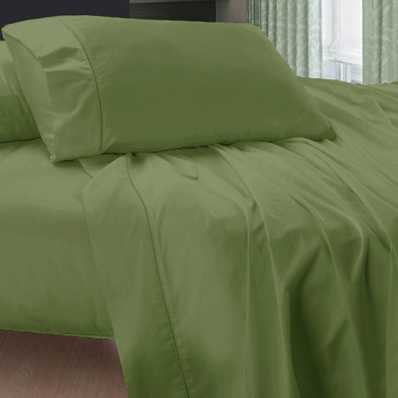 NNEDSZ 400TC Egyptian Cotton Sheet Set Aloe Green DOUBLE