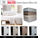 NNEDSZ 800TC Cotton Sateen Sheet Set White King