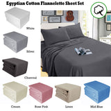 NNEDSZ Egyptian Cotton Flannel Sheet Set White Single