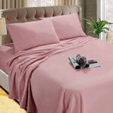 NNEDSZ Kingtex Micro Flannelette Sheet Set 40 cm Wall Cameo Rose Single