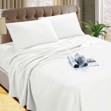 NNEDSZ Micro Flannelette Sheet Set 40 cm Wall White Queen