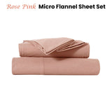NNEDSZ Ultra-Soft Micro Flannel Sheet Set 40 cm Wall Rose Pink Queen