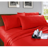 NNEDSZ Microfibre Sheet Set Red Double