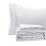 NNEDSZ Ramesses White Pebble Wash Linen Look Alternative Sheet Set King
