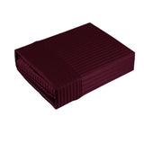 NNEDSZ 1000TC American Pima Cotton Narrow Stripe Sheet Set Burgundy King