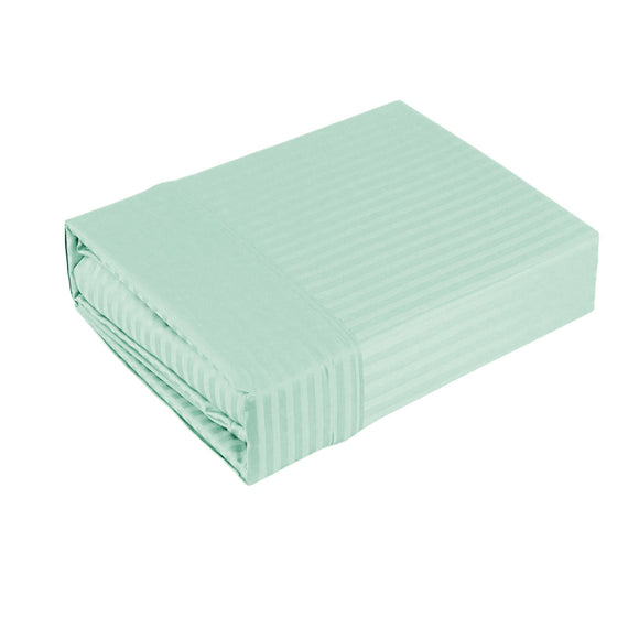 NNEDSZ Ramesses 1000TC American Pima Cotton Narrow Stripe Sheet Set Ice Blue Queen