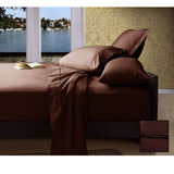NNEDSZ 1000TC American Pima Cotton Plain Design Sheet Set Chocolate King