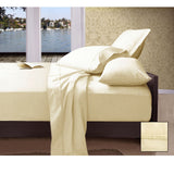 NNEDSZ 1000TC American Pima Cotton Plain Design Sheet Set Ivory Queen