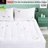 NNEDSZ Shangri La 1000GSM Five Star Cooling Bamboo Mattress Topper Single