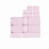 NNEDSZ 550gsm Cotton 7 Pce Bath Sheet Set Baby Pink