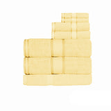 NNEDSZ 550gsm Cotton 7 Pce Bath Sheet Set Yellow