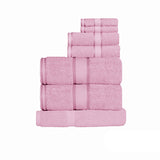 NNEDSZ 550gsm Cotton 7 Pce Towel Set Rose