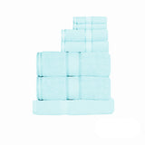 NNEDSZ 550gsm Cotton 7 Pce Towel Set Soft Aqua