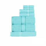 NNEDSZ 550gsm Cotton 7 Pce Towel Set Turquoise
