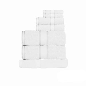 NNEDSZ Kingtex 550gsm Cotton 7 Pce Towel Set White