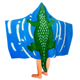 NNEDSZ Kids Cotton Velour Beach Cape Crocodile