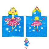 NNEDSZ Cute Kids Cotton Hooded Towel Poncho 60 x 120 cm Ballerina Fairy