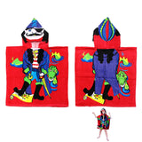 NNEDSZ Cute Kids Cotton Hooded Towel Poncho 60 x 120 cm Pirate