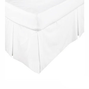 NNEDSZ KINGDOM Box Pleated Valance White - KING SINGLE
