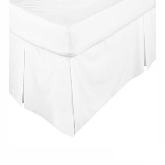 NNEDSZ KINGDOM Box Pleated Valance White - KING SINGLE