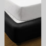 NNEDSZ Vertical Quilted Valance Black KING SINGLE