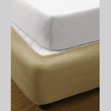 NNEDSZ Vertical Quilted Valance Linen KING SINGLE