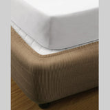 NNEDSZ Vertical Quilted Valance Mocha QUEEN