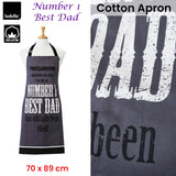 NNEDSZ Number 1 Best Dad Cotton Apron 70 x 89 cm
