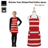 NNEDSZ Butcher Cotton Teen Apron Red