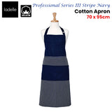 NNEDSZ Professional Series Stripe Navy Cotton Apron 70 x 95 cm
