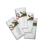 NNEDSZ Set of 4 Ornate Christmas Xmas Festival Jacquard Napkins