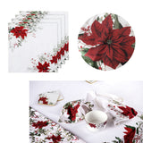 NNEDSZ Ashdene Set of 4 Poinsettia 100% Cotton Napkins 45 x 45 cm