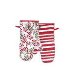 NNEDSZ Berry Berry Christmas Set of 2 Oven Mitts 18 x 33 cm