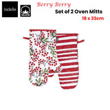 NNEDSZ Berry Berry Christmas Set of 2 Oven Mitts 18 x 33 cm