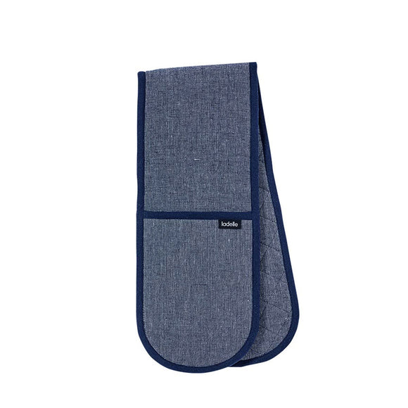NNEDSZ Ladelle Eco Recycled Navy Double Oven Mitt 17 x 89 cm