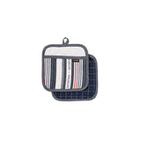 NNEDSZ Entertainer Charcoal Set of 2 Pot Holders 21 x 21 cm