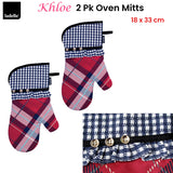 NNEDSZ Khloe Multi Set of 2 Oven Mitts 18 x 33 cm