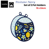 NNEDSZ Positano Navy Set of 2 Pot Holders 19 x 24 cm