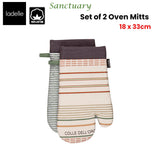 NNEDSZ Sanctuary Cream Set of 2 Oven Mitts 18 x 33 cm
