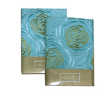 NNEDSZ Canterbury Pair of Amarante Teal European Pillowcases 65 x 65 cm