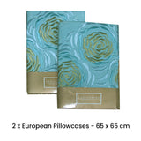 NNEDSZ Canterbury Pair of Amarante Teal European Pillowcases 65 x 65 cm