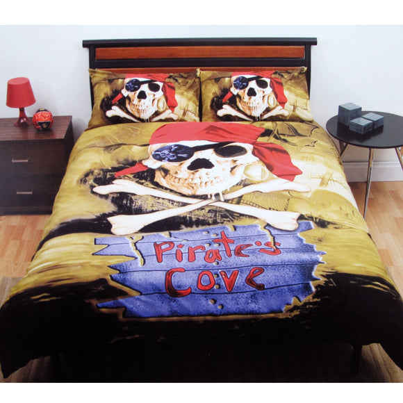 NNEDSZ Just Home Pirate's Cove Quilt Cover Set Queen